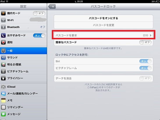 iPad mini passcode lock10