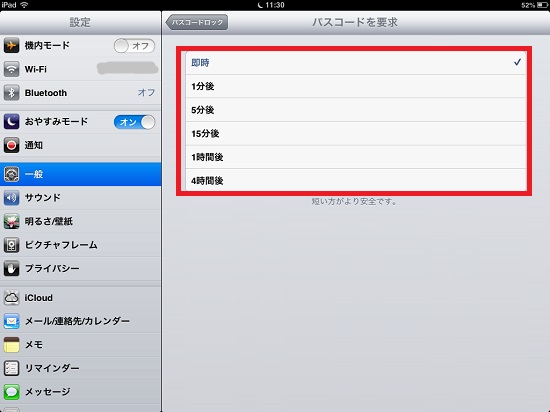 iPad mini passcode lock11