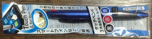 キャンドゥ3色ボールペン型タッチペン01